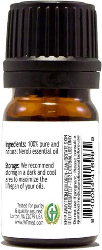 Neroli Essential Oil – 1/6 fl oz (5 ml) Amber Glass Bottle w/Euro Dropper – 100% Pure & Undiluted - GreenHealth in Kuwait