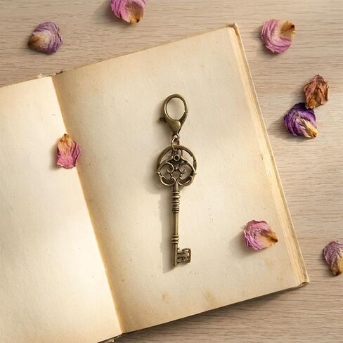 Vintage Bronze Key Keychain Y2K Classic Retro Style Skeleton Key Zinc Alloy Key Accessory for Bags Cars Ideal Gift for Men and Women in Saudi Arabia