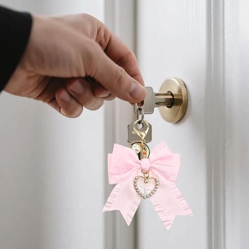 3 PACK Bow Pearl Keychain Purse Charm for Women Cute Wristlet Bag Charm for Handbags Backpacks & Car Keys Key Chain Accessories for Purses in Kuwait