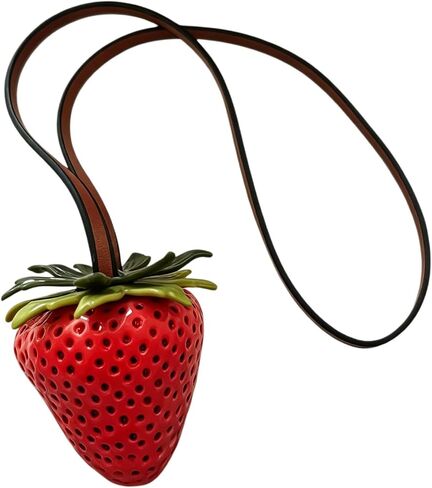 3D Strawberry Bag Charm,Cute Keychains Purse Charms for Handbags,Backpack Car Keychains & Purse Accessory for Women in Saudi Arabia