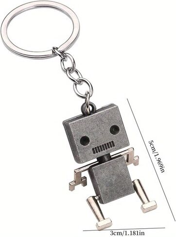 3PS Cute Movable Metal Robot Keychain keyring Fashion Figure Metal Key Chain Ring for Women Men Gift Charms Pendant in Kuwait