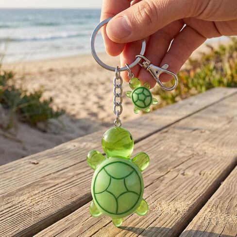Turtle Keychain-Tortoise Keychains with Mother and Baby Bag Charms for Women, Ocean Key Chains Gifts for Animal Lovers,Girls,Friends,Family in Saudi Arabia
