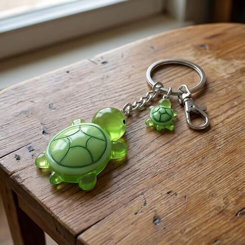 Turtle Keychain-Tortoise Keychains with Mother and Baby Bag Charms for Women, Ocean Key Chains Gifts for Animal Lovers,Girls,Friends,Family in Saudi Arabia