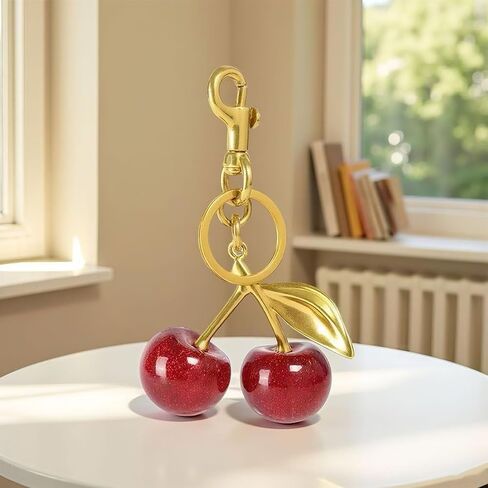 Cherry Bag Charms, Keychain Purse Charms for Handbags, Cherry Keychain for Women, Mothers Day Gifts, Birthday in Kuwait