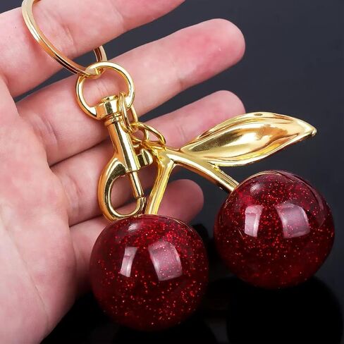 Cherry Bag Charms, Keychain Purse Charms for Handbags, Cherry Keychain for Women, Mothers Day Gifts, Birthday in Kuwait