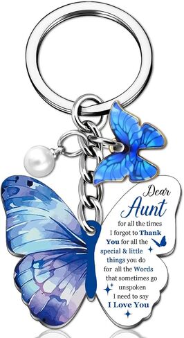 igvean Best Aunt Ever Gifts Butterfly Keychain for Women Aunts Birthday Gift from Niece Nephew Mothers Day Gifts for Aunt Christmas Thanksgiving Present for Aunts in Saudi Arabia