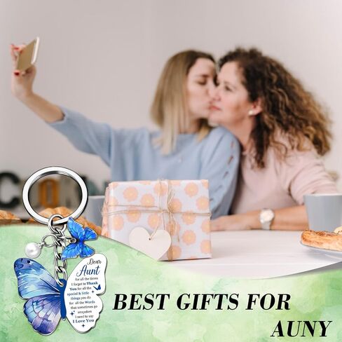 igvean Best Aunt Ever Gifts Butterfly Keychain for Women Aunts Birthday Gift from Niece Nephew Mothers Day Gifts for Aunt Christmas Thanksgiving Present for Aunts in Saudi Arabia