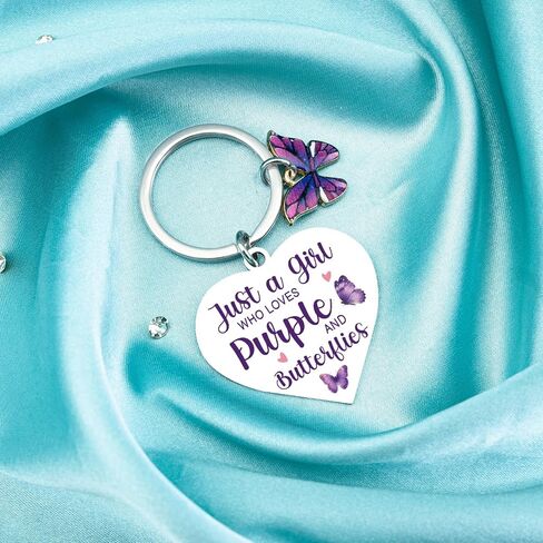 Aisity Purple Butterfly Gifts for Women Butterfly Keychain for Women Friends Purple Butterflies Accessories Christmas Birthday Gifts for Mom Daughter Sister Best Friend in Kuwait