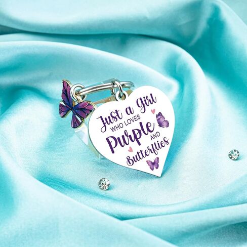 Aisity Purple Butterfly Gifts for Women Butterfly Keychain for Women Friends Purple Butterflies Accessories Christmas Birthday Gifts for Mom Daughter Sister Best Friend in Kuwait