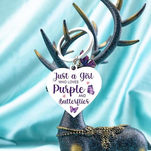 Aisity Purple Butterfly Gifts for Women Butterfly Keychain for Women Friends Purple Butterflies Accessories Christmas Birthday Gifts for Mom Daughter Sister Best Friend in Kuwait