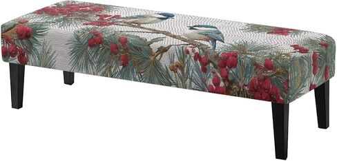 Starfish Seashell Coral Print Stretch Dining Bench Covers, Wear Resistant Benches Seat Protector, Removable Rectangular Bench Cover for Bedrooms, Living Rooms, Kitchens in Saudi Arabia