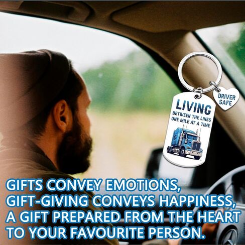 Truck Driver Gifts for Men Trucker Accessories for Truck Driver Keychain for Dad Husband Boyfriend Birthday Christmas Gifts Fathers Day Gift for Trucker Dad in Saudi Arabia