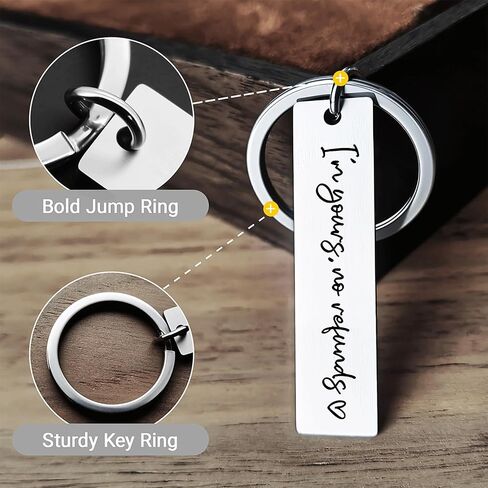 I’m Yours No Refunds Key Chain Boyfriend Girlfriend Husband Wife Birthday Cute Car Accessories Funny Gifts Stainless Steel Keychain (I Am Yours) in Saudi Arabia