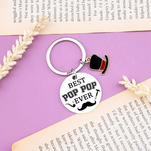 Pop Pop Keychain Fathers day Gift from Grandkids Best Grandfather Gifts from Granddaughter Grandson for Birthday Fathers Day Christmas Gift for Grandpa in Saudi Arabia