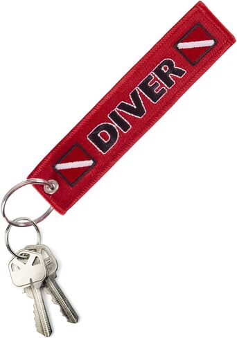 Polyester Embroidered Diver Keychain Lightweight Waterproof Diving Keyring for Scuba Enthusiasts Beach Holidays in Saudi Arabia
