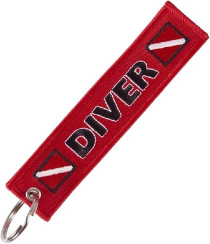 Polyester Embroidered Diver Keychain Lightweight Waterproof Diving Keyring for Scuba Enthusiasts Beach Holidays in Saudi Arabia