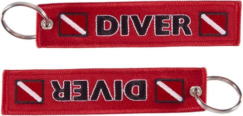Polyester Embroidered Diver Keychain Lightweight Waterproof Diving Keyring for Scuba Enthusiasts Beach Holidays in Saudi Arabia