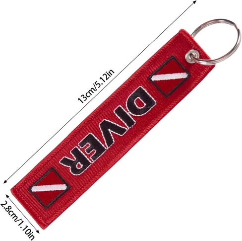 Polyester Embroidered Diver Keychain Lightweight Waterproof Diving Keyring for Scuba Enthusiasts Beach Holidays in Saudi Arabia