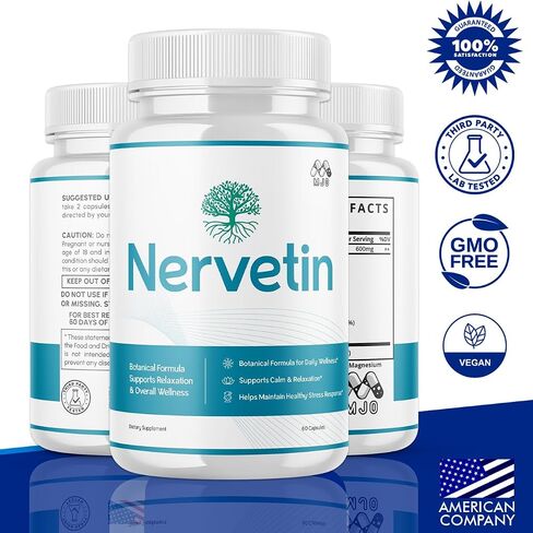 (5 Pack) Nervetin Capsules, Official Nervetin Pills with All Natural Ingredients , Advanced Vitamin Supplement Pills Supporting Health and Wellness, Maximum Strength Crafted in the USA (300 Capsules) in Saudi Arabia