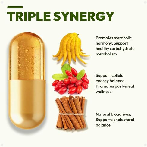 Liposomal Berberine HCl 600mg Capsules with Ceylon Cinnamon & Citrus Bergamot, Vegetarian Supplement for Everyday Metabolic Support & Nutrient Utilization, 180 Count, 90-Day Supply in Saudi Arabia