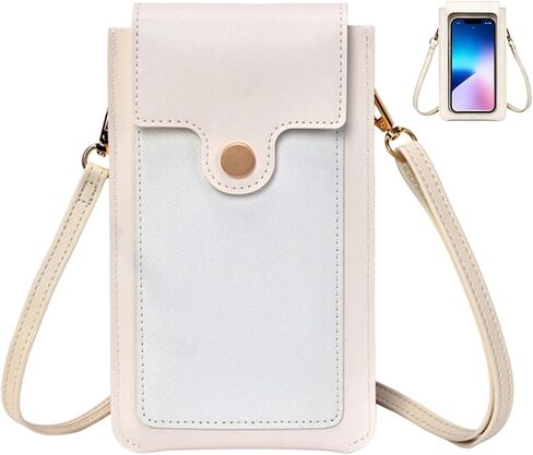 Touchscreen Phone Crossbody Bag,Small Purses for women,Phone Purse Crossbody Bags for Women,Leather Messenger Bag in Kuwait
