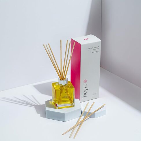 Doctor Aromas Premium Reed Diffuser Diffuser Glass Jar Set Elegant Scent for Home, Room or Bathroom and Fresh Air Scent Lasting Home Fragrance Over 90 Days (Pack of 1, Hope) in Saudi Arabia