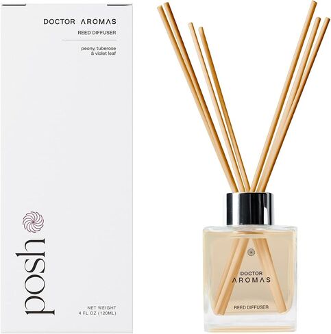 Doctor Aromas Premium Reed Diffuser Diffuser Glass Jar Set Elegant Scent for Home, Room or Bathroom and Fresh Air Scent Lasting Home Fragrance Over 90 Days (Pack of 1, Hope) in Saudi Arabia
