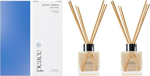 Doctor Aromas Premium Reed Diffuser Diffuser Glass Jar Set Elegant Scent for Home, Room or Bathroom and Fresh Air Scent Lasting Home Fragrance Over 90 Days (Pack of 1, Hope) in Saudi Arabia