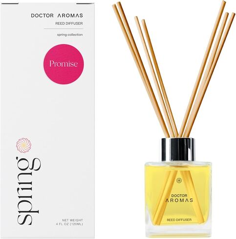 Doctor Aromas Premium Reed Diffuser Diffuser Glass Jar Set Elegant Scent for Home, Room or Bathroom and Fresh Air Scent Lasting Home Fragrance Over 90 Days (Pack of 1, Hope) in Saudi Arabia