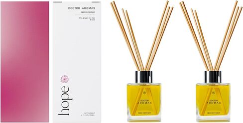 Doctor Aromas Premium Reed Diffuser Diffuser Glass Jar Set Elegant Scent for Home, Room or Bathroom and Fresh Air Scent Lasting Home Fragrance Over 90 Days (Pack of 1, Hope) in Saudi Arabia