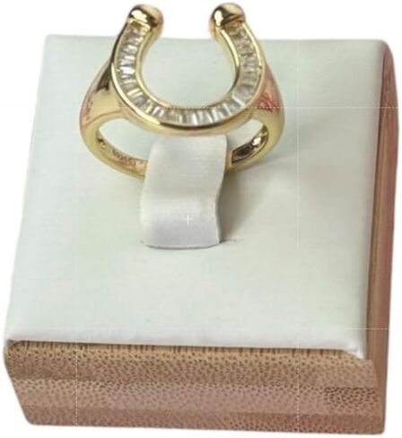 Gigi&Jen Make it happen Horseshoe Ring with Cubic Zirconia,14k Gold Plated over 925 Sterling Silver in Saudi Arabia