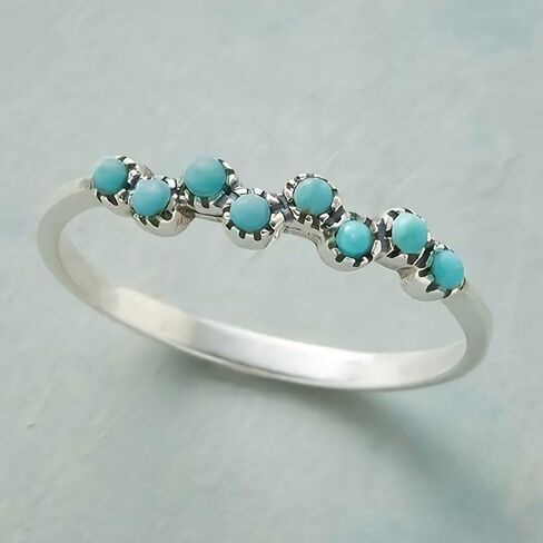 Vintage Synthetic Turquoise Bohemia Rings for Women Daily Casual Party Rings Jewelry Accessories in Kuwait