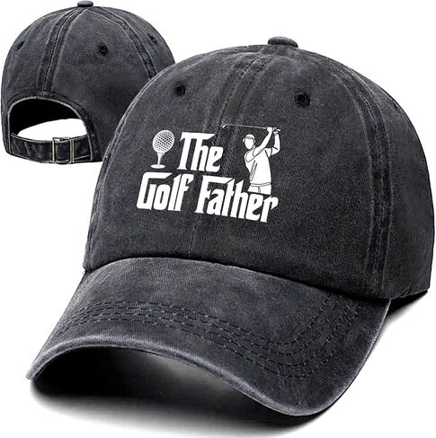 The Golf Father Funny Retro Washed Cotton Baseball Cap, Adjustable Lightweight and Breathable Unisex Outdoor Golfer Sport Sun Hat, Birthday Gifts for Men Dad Grandpa Husband Golf Lovers and Fans in Saudi Arabia