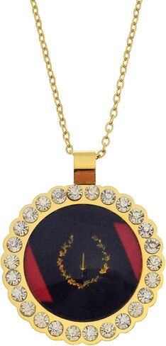 Black American Heritage Flag Necklace - African American Flag Necklaces for Men and Women in Saudi Arabia
