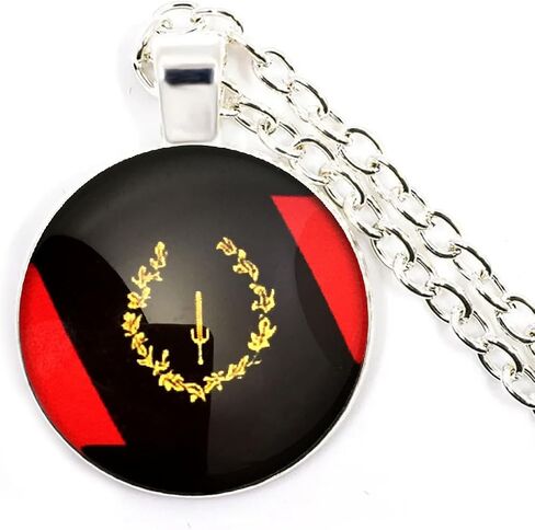 Black American Heritage Flag Necklace - African American Flag Necklaces for Men and Women in Saudi Arabia