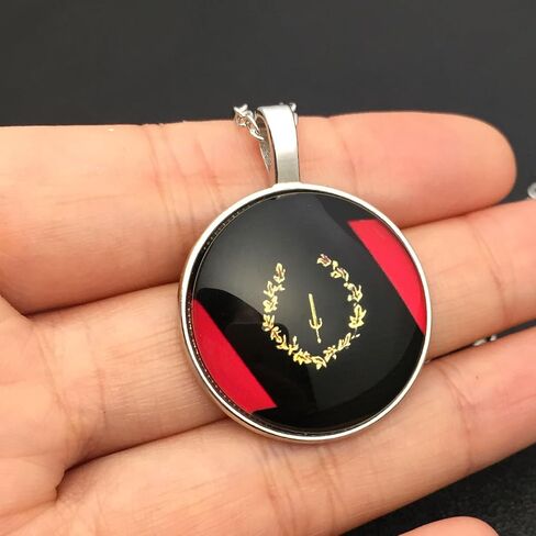 Black American Heritage Flag Necklace - African American Flag Necklaces for Men and Women in Saudi Arabia