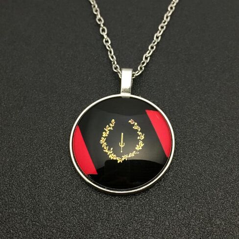 Black American Heritage Flag Necklace - African American Flag Necklaces for Men and Women in Saudi Arabia
