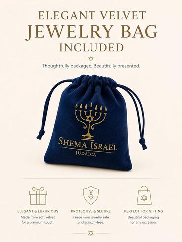 Made in Israel 14K Gold Plated Star of David Chai Hamsa Choker CZ Necklace – Jewish Blessing Pendant for Women, Gold Color, Gift For Bat Mitzva Blessing in Saudi Arabia