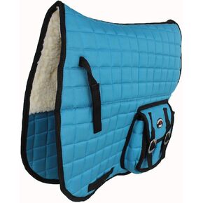 CHALLENGER Horse Quilted English Aussie Saddle PAD Pockets Fleece Padded Dressage 7273 in Saudi Arabia
