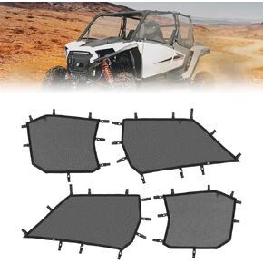 KEMIMOTO Window Mesh Net 4 Seater XP 1000 Side Soft Windshield Compatible with 2024 Polaris RZR XP 4 1000 Mesh Window Sun Shade Net UTV window mesh