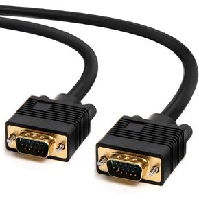 SVGA/VGA Cable Male to Male Computer Monitor Cables VGA Video Cable - Monitor Video Adapter Cable with Ferrite Cores Support 1080P Full HD for Laptop, PC, Projector, HDTV, Display - 10 Feet