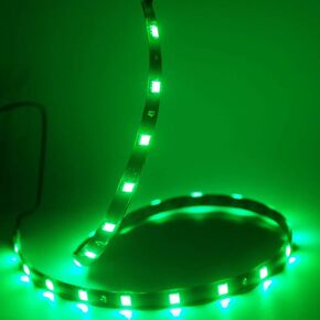 HYADA DC 12V Waterproof 2Ft 24 LED Strip Underbody Light with 6 inches Wires for Motor (Blue, Pack of 2)