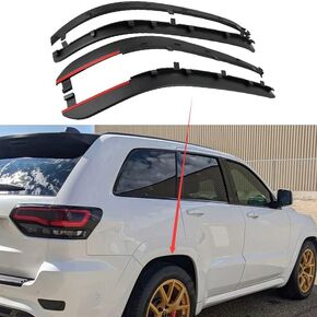 4PCS Fender Wheel Arch Flares Mudguard Front Rear Extensions for 2014-2020 Jeep Grand Cherokee Wide Wheel Version 2015 2016 2017 2018 2019