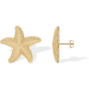 PAVOI 14K Gold Plated Starfish Statement Stud Earrings for Women | Trendy Jewelry Alluring Ocean-Themed Dangling Earrings