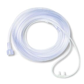 Medline Supersoft Nasal Oxygen Cannula, Universal Connector, 25-Foot Tubing, Adult Size, Pack of 25