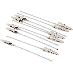 Topxome 50pcs/Set Metal Wire Alligator Clamp Long-Tailed Alligator Metal Clip for DIY Card Photo Memo Clip Holder(10cm)