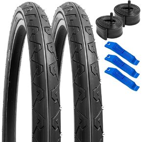 إطارات دراجة الطريق YUNSCM مقاس 26 بوصة 26x2.125/57-559 و26 بوصة صمام شريدر للدراجة مع شريطين حافة متوافق مع إطارات وأنابيب الدراجة 26x1.95 26x2.0 26x2.1 26 x 2.125 26x2.20 26x2.25 ( ف-1087) in Kuwait