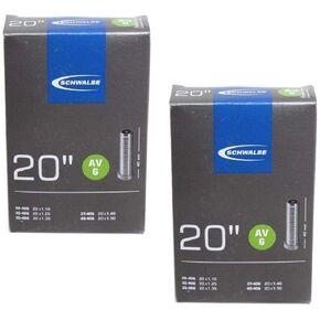 Schwalbe AV6 BMX Inner Tubes - 20 x 1.10-1.50, Schrader 40mm Valve (2 Pack) Schwalbe AV6 BMX Inner Tubes - 20 x 1.10-1.50, Schrader 40mm Valve (2 Pack)
