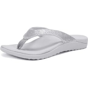 FANTURE Women Orthotic Arch Support Sandal for Comfortable Walk Thong Style Casual Flip Flops