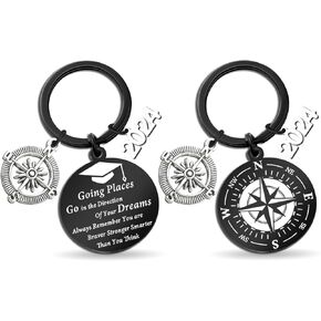 ICHRATI Graduation Gifts for Her Him Class of 2024 Senior High School Cool College University Graduate Keychain for 2024 Masters Nurses Middle School Graduation Gift for Boys Girls Students